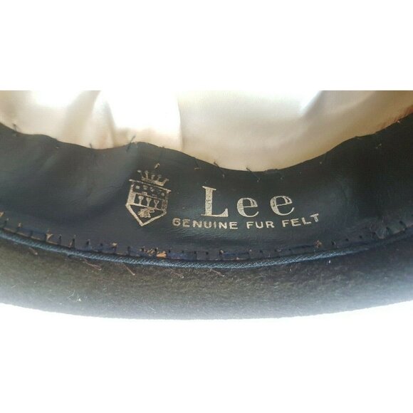 Vintage Lee Ambassador Lee Fur Felt Hat Beaver Finish Dark Green Size 7 - Picture 8 of 12
